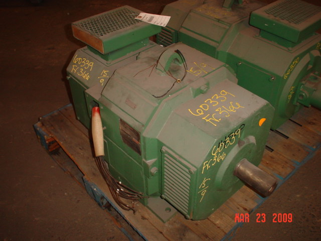 Reliance 15 HP 650/2600 RPM 366AT DC Motors 60339