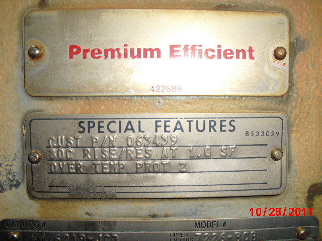 US Electric 50 HP 505 RPM 449VP Vertical Motors 65930