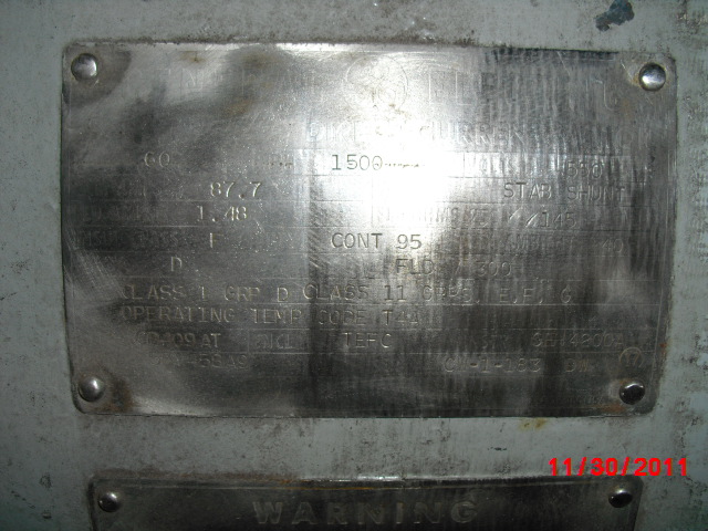 General Electric 60 HP 1500 RPM 409AT DC Motors 66245