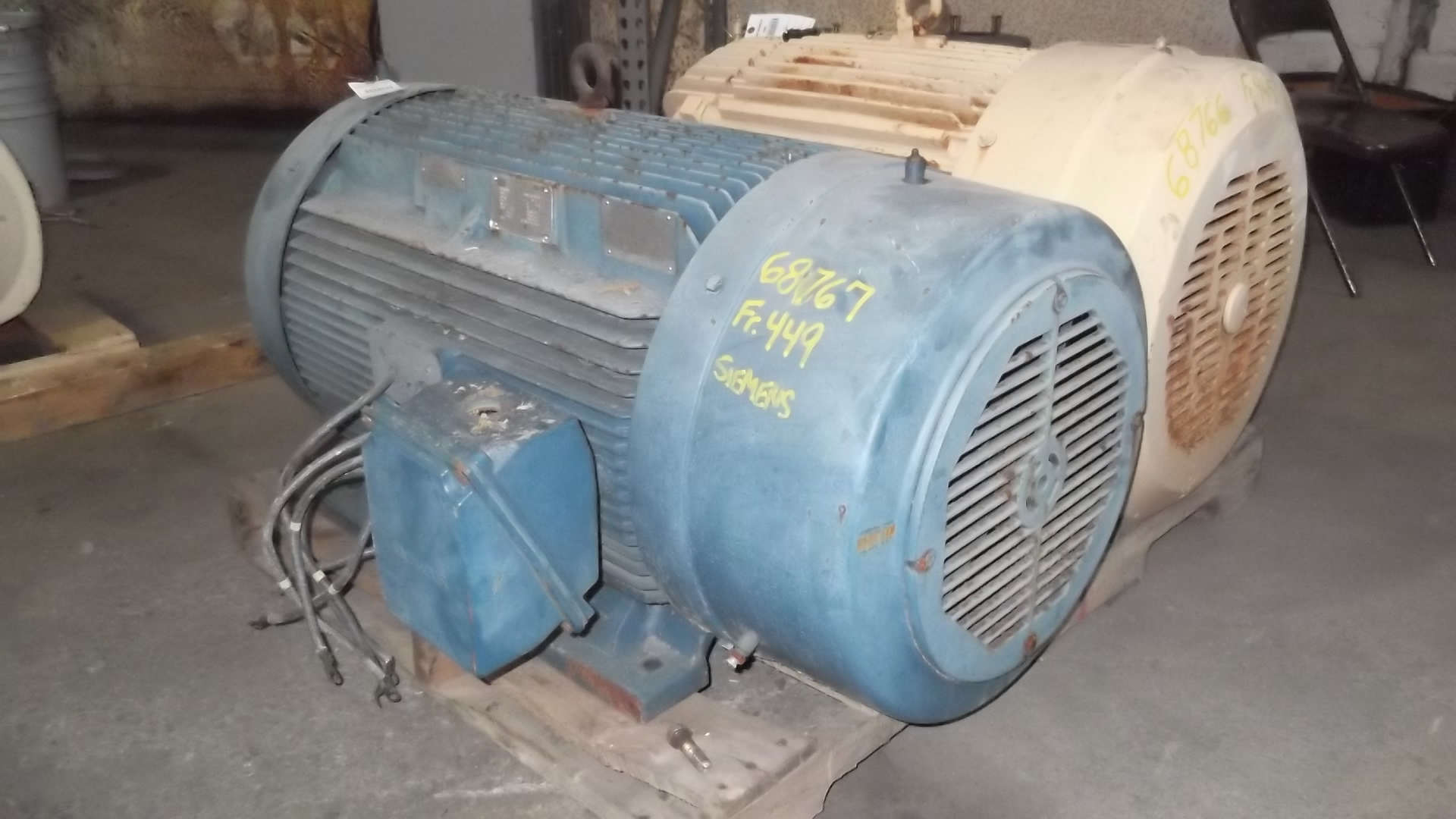 Siemens 200 HP 1200 RPM 449T Squirrel Cage Motors 68767