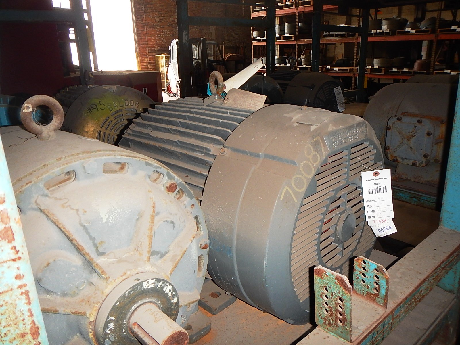 Reliance 50 HP 1200 RPM 365T Squirrel Cage Motors 70087