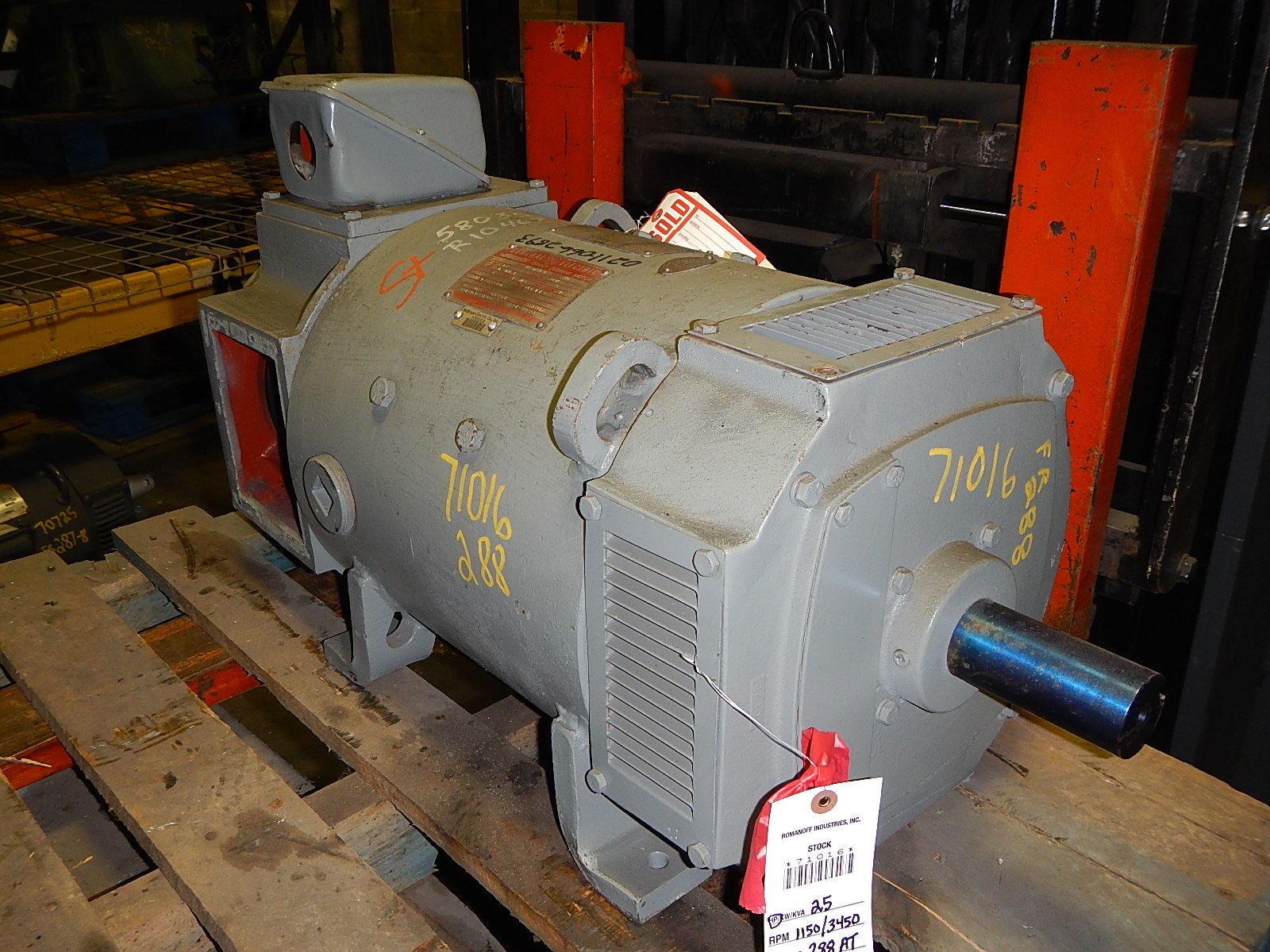 General Electric 25 HP 1150/3450 RPM 288AT DC Motors 71016