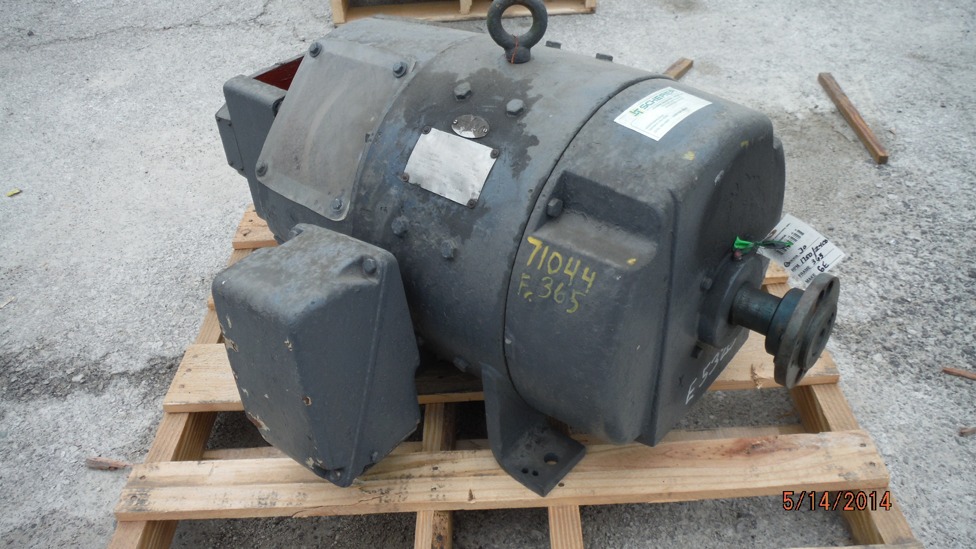 General Electric 30 HP 1750/2400 RPM 365AS DC Motors 71044