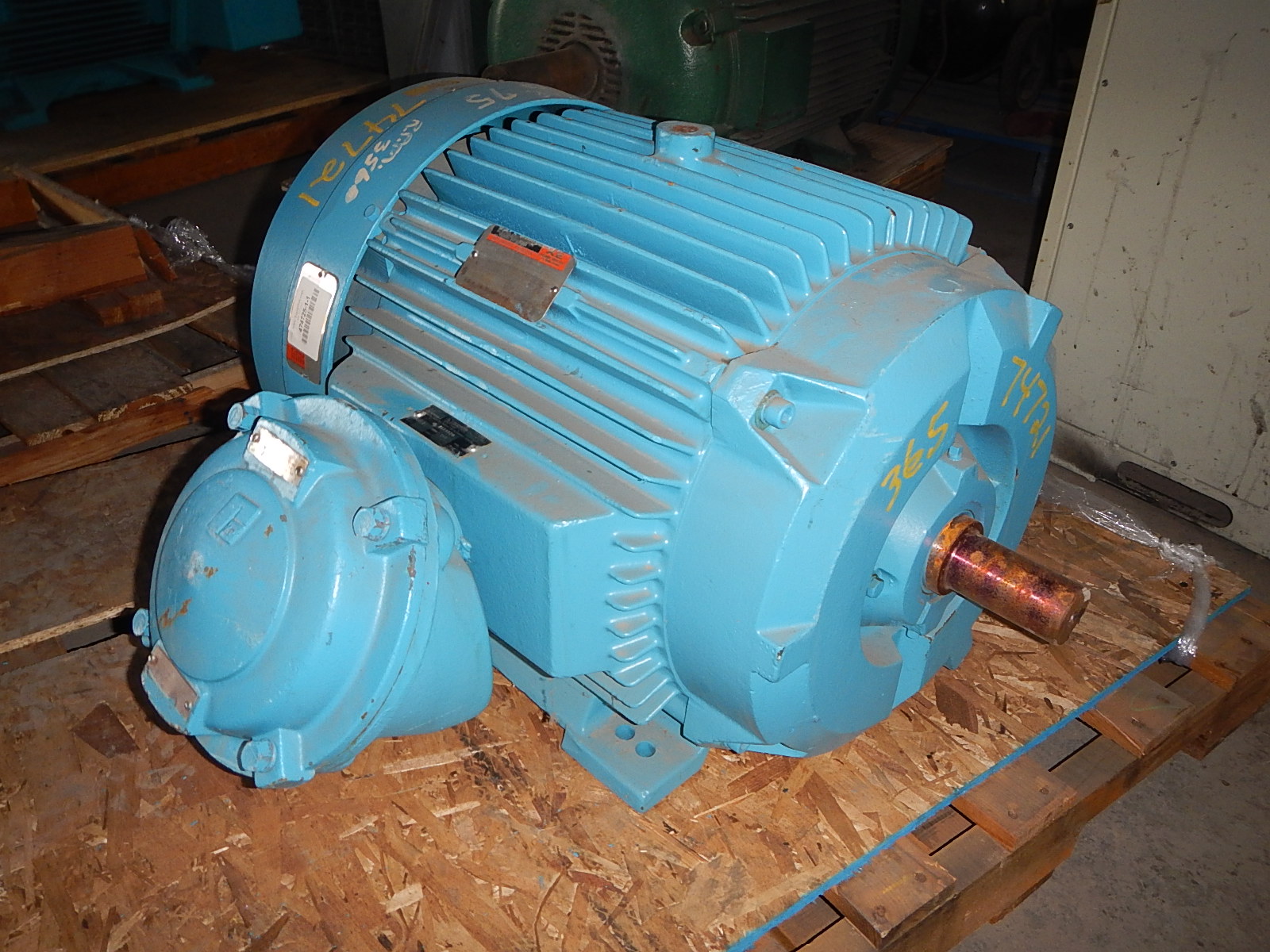 Reliance 75 HP 3600 RPM 365TS Squirrel Cage Motors 74721