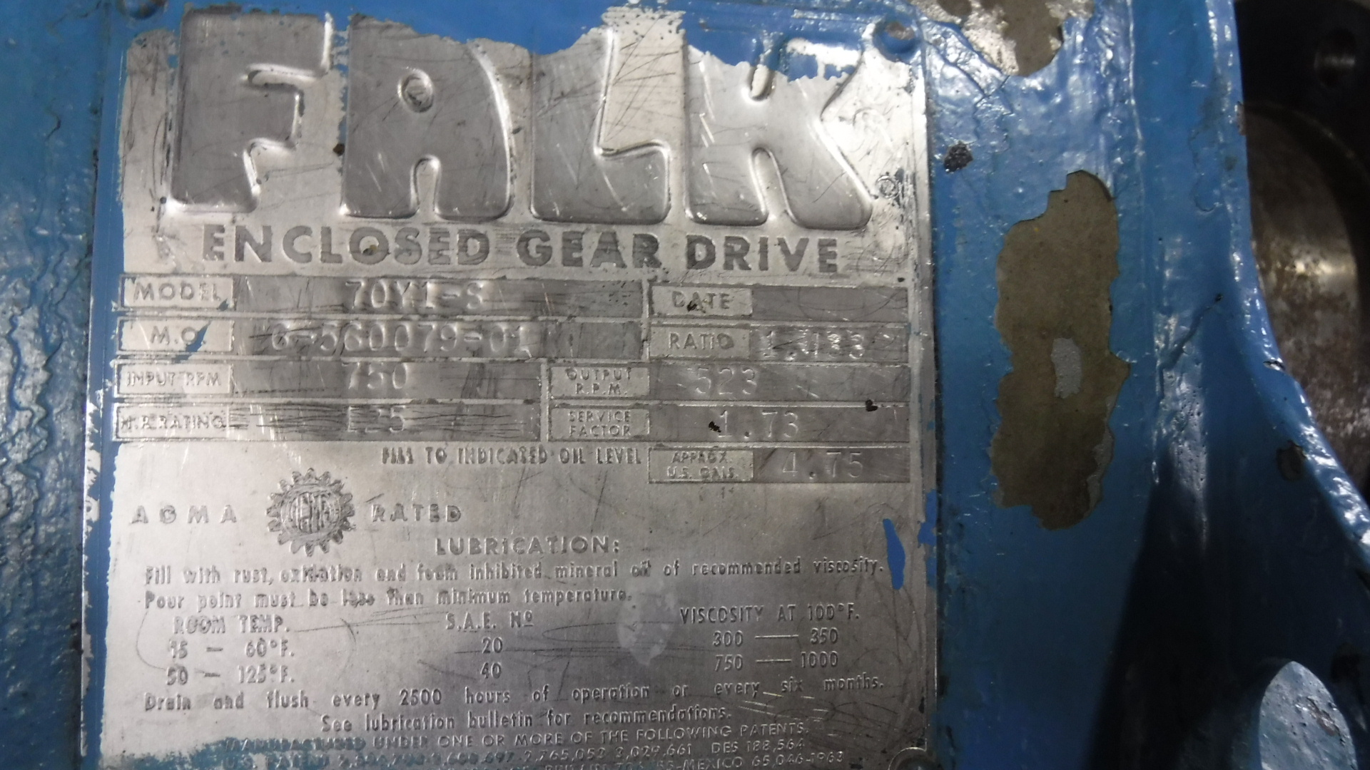 Falk 125 HP Gear Reducers 74785