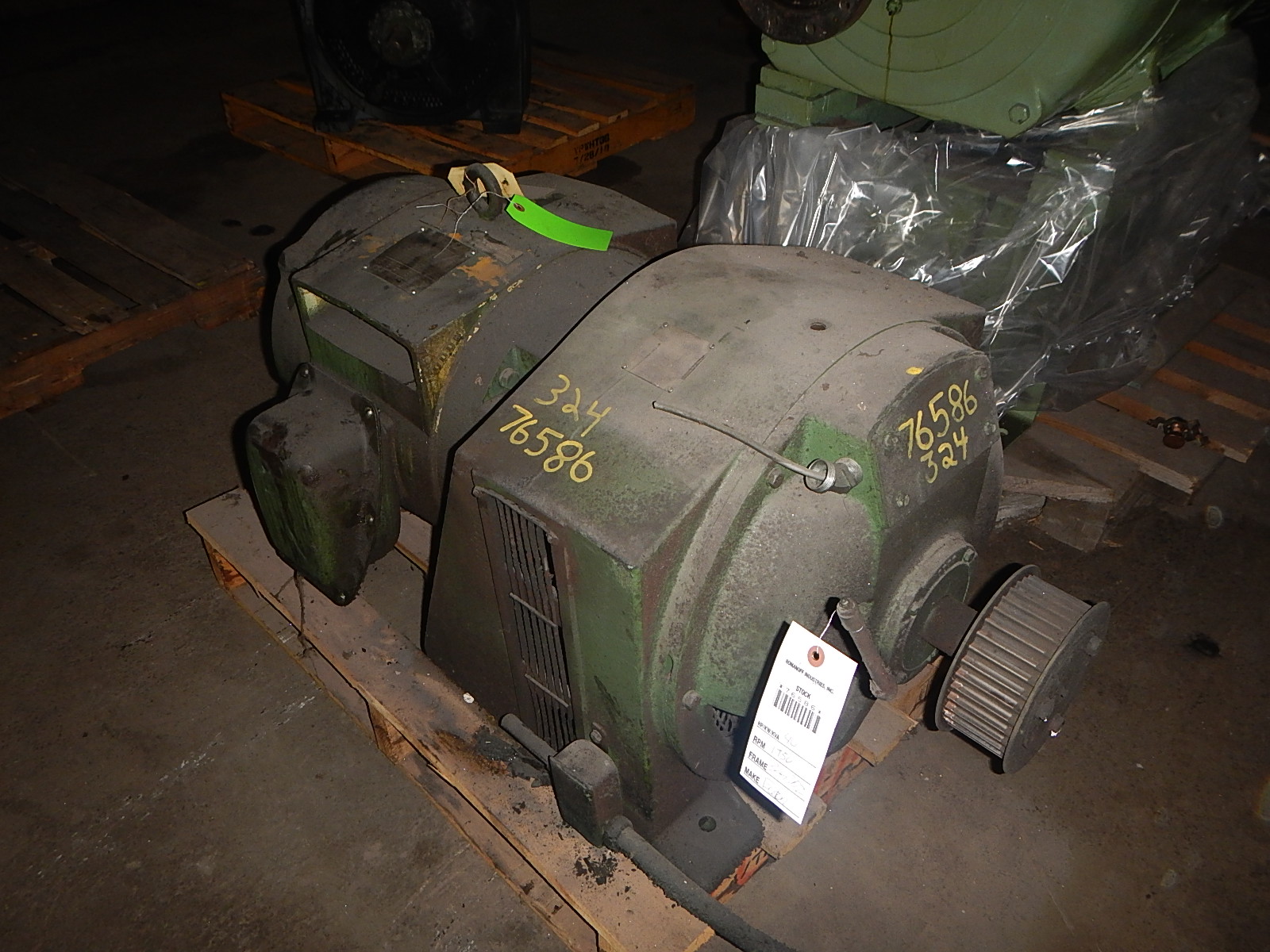 Dynamatic 40 HP 130 RPM Variable Speed Motors 76586