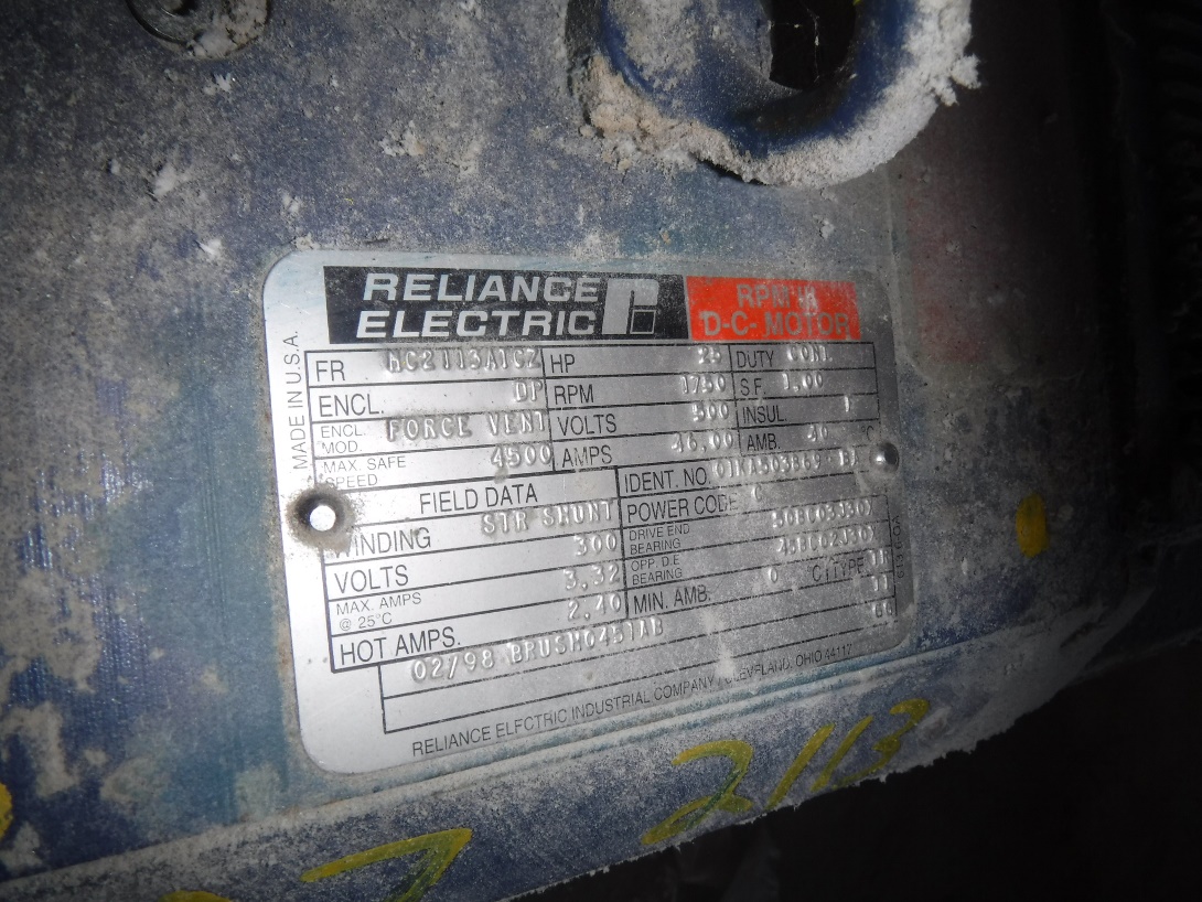 Reliance 25 HP 1750 RPM MC2113ATZ DC Motors 77027
