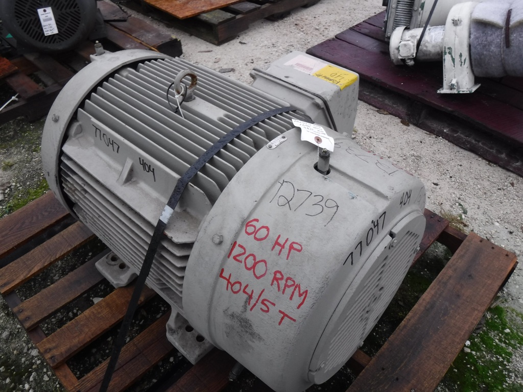 Siemens 60 HP 1200 RPM 404T Squirrel Cage Motors 77047