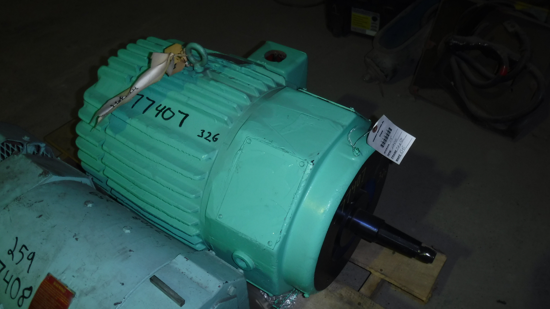 General Electric 15 HP 1150 RPM 326TZ Slip Ring Motors 77407