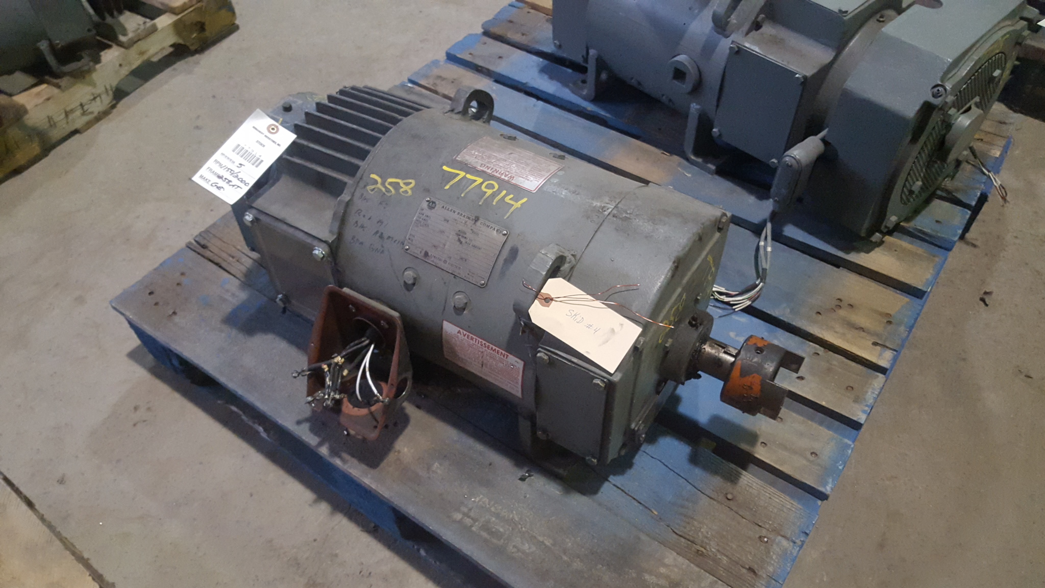 General Electric 5 HP 1150/2000 RPM 258AT DC Motors 77914