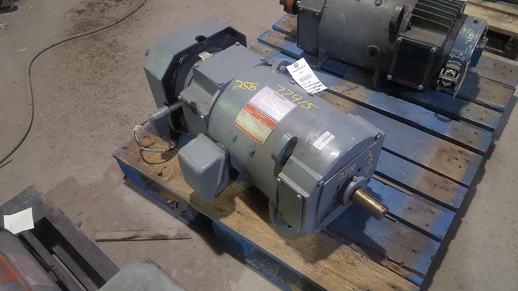 General Electric 5 HP 1150/2000 RPM 258ATY DC Motors 77915