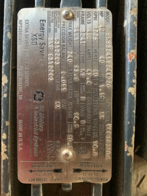General Electric 40 HP 1800 RPM 324T Squirrel Cage Motors 84675