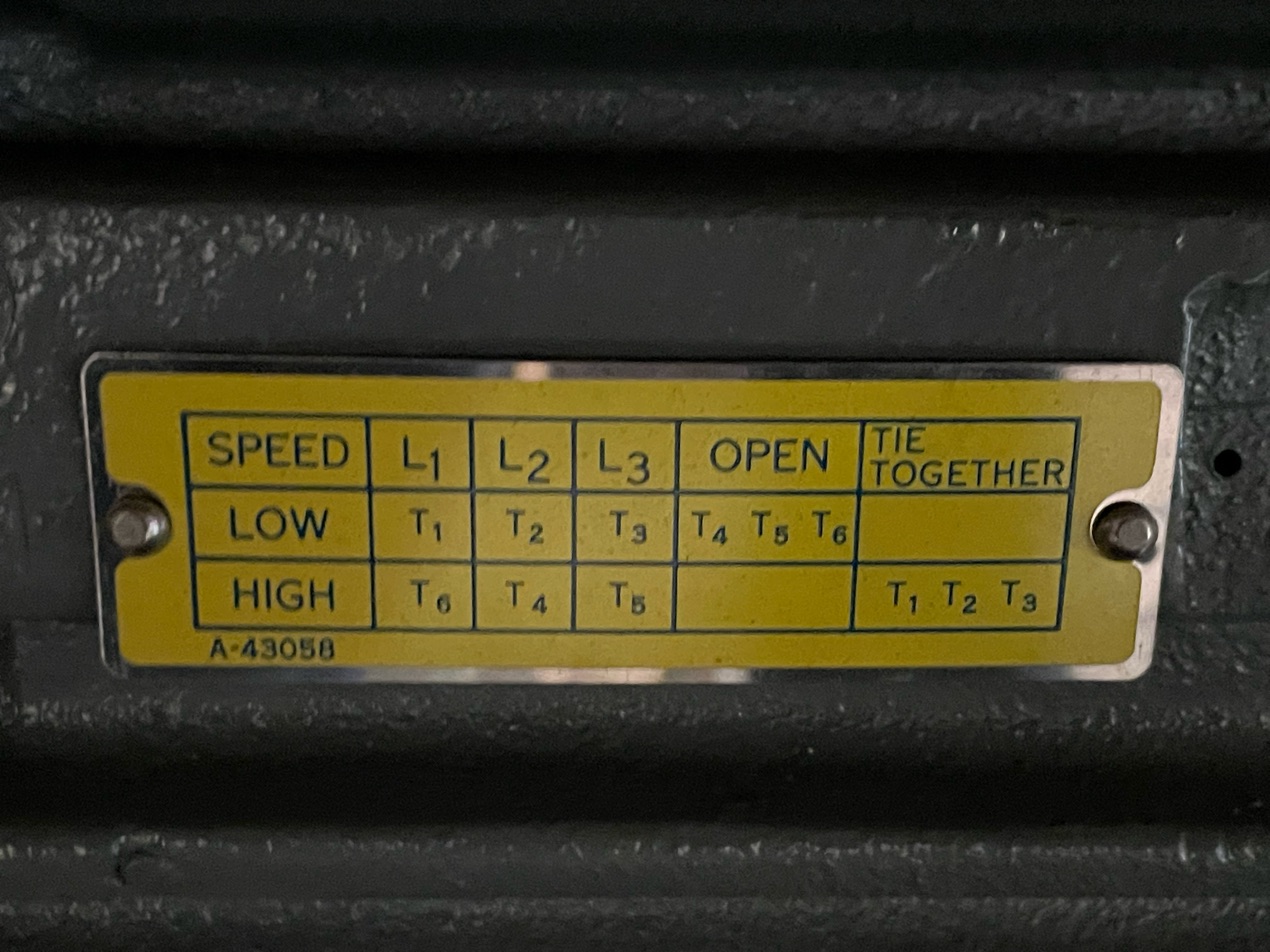 Marathon 50 HP 1780 RPM 364T Multi Speed Motors 85742