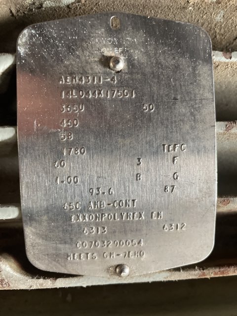 Baldor 50 HP 1800 RPM 365U Squirrel Cage Motors 86268