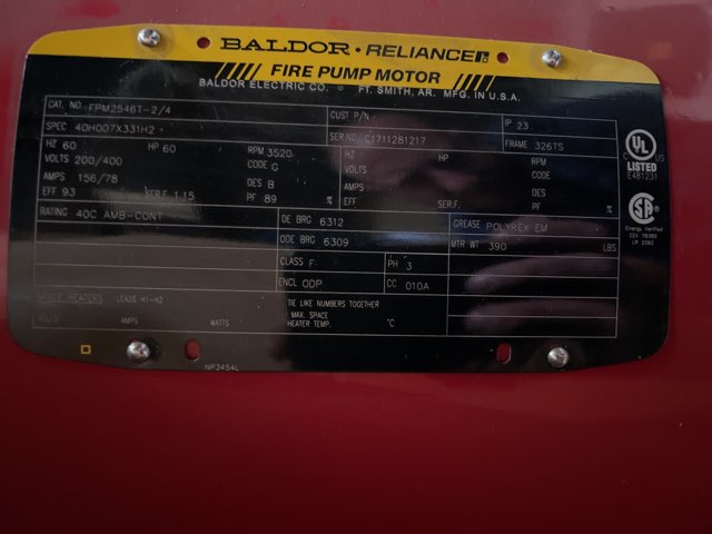 Baldor-Reliance 60 HP 3600 RPM 326TS Squirrel Cage Motors 86356