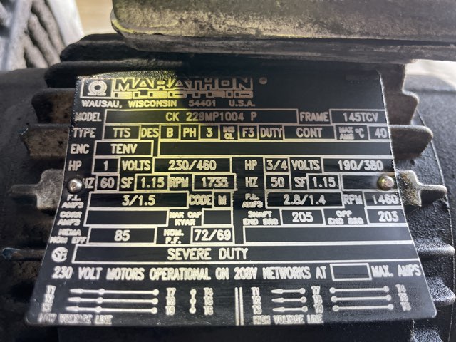 Marathon 150 HP 1800 RPM 445T Squirrel Cage Motors 86627
