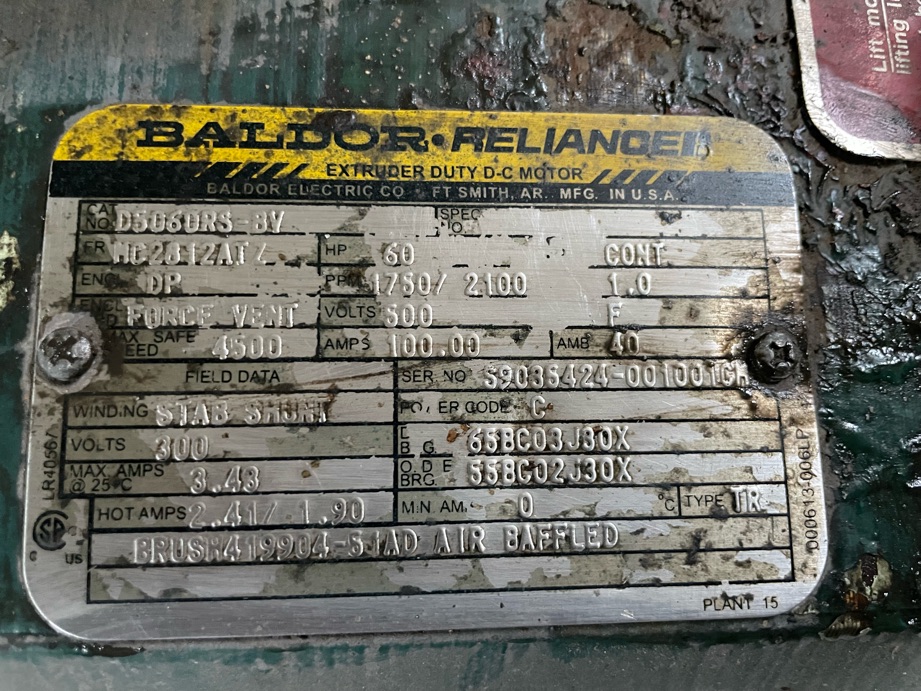 Baldor-Reliance 60 HP 1750/2100 RPM MC2812ATZ DC Motors 86722