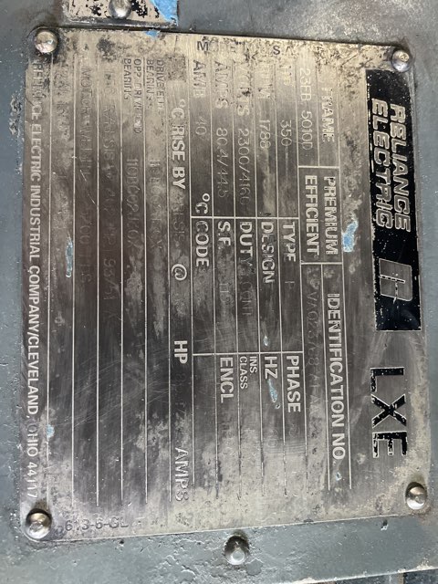 Reliance 350 HP 1800 RPM 5010D Squirrel Cage Motors 87332