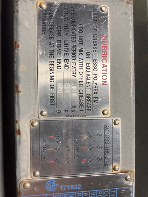 Teco Westinghouse 600 HP 1800 RPM 5810B Squirrel Cage Motors 87554