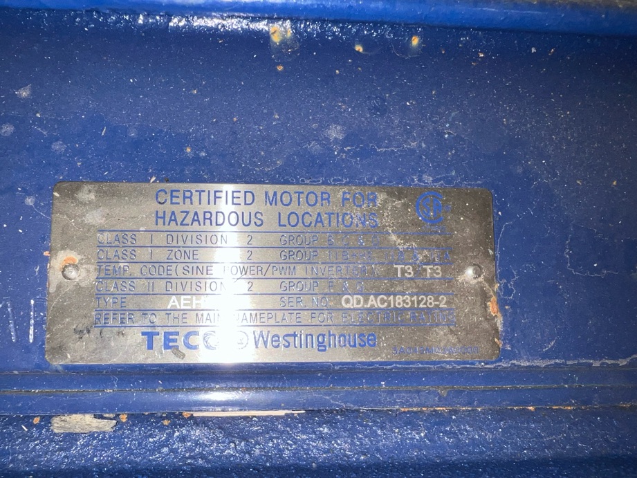 Teco Westinghouse 200 HP 1800 RPM 447T Squirrel Cage Motors 87629