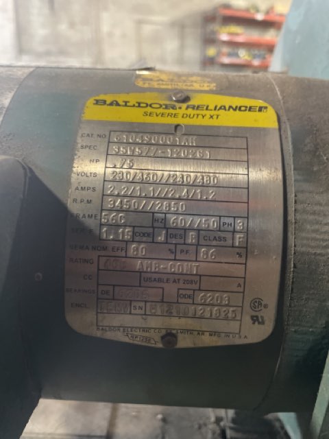 Baldor-Reliance 75 HP 1750/2100 RPM C2514ATZ DC Motors 88222