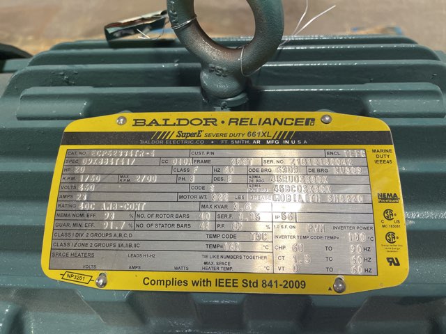 Baldor-Reliance 20 HP 1800 RPM 256T Squirrel Cage Motors 88645