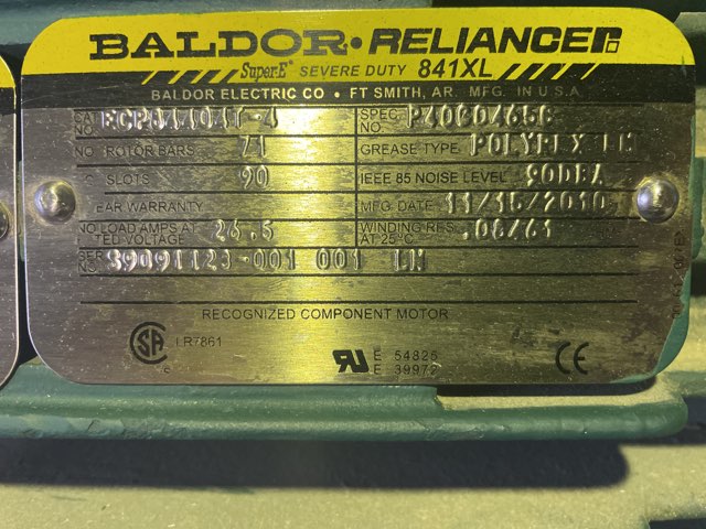 Baldor-Reliance 75 HP 1200 RPM 405T Squirrel Cage Motors 88990