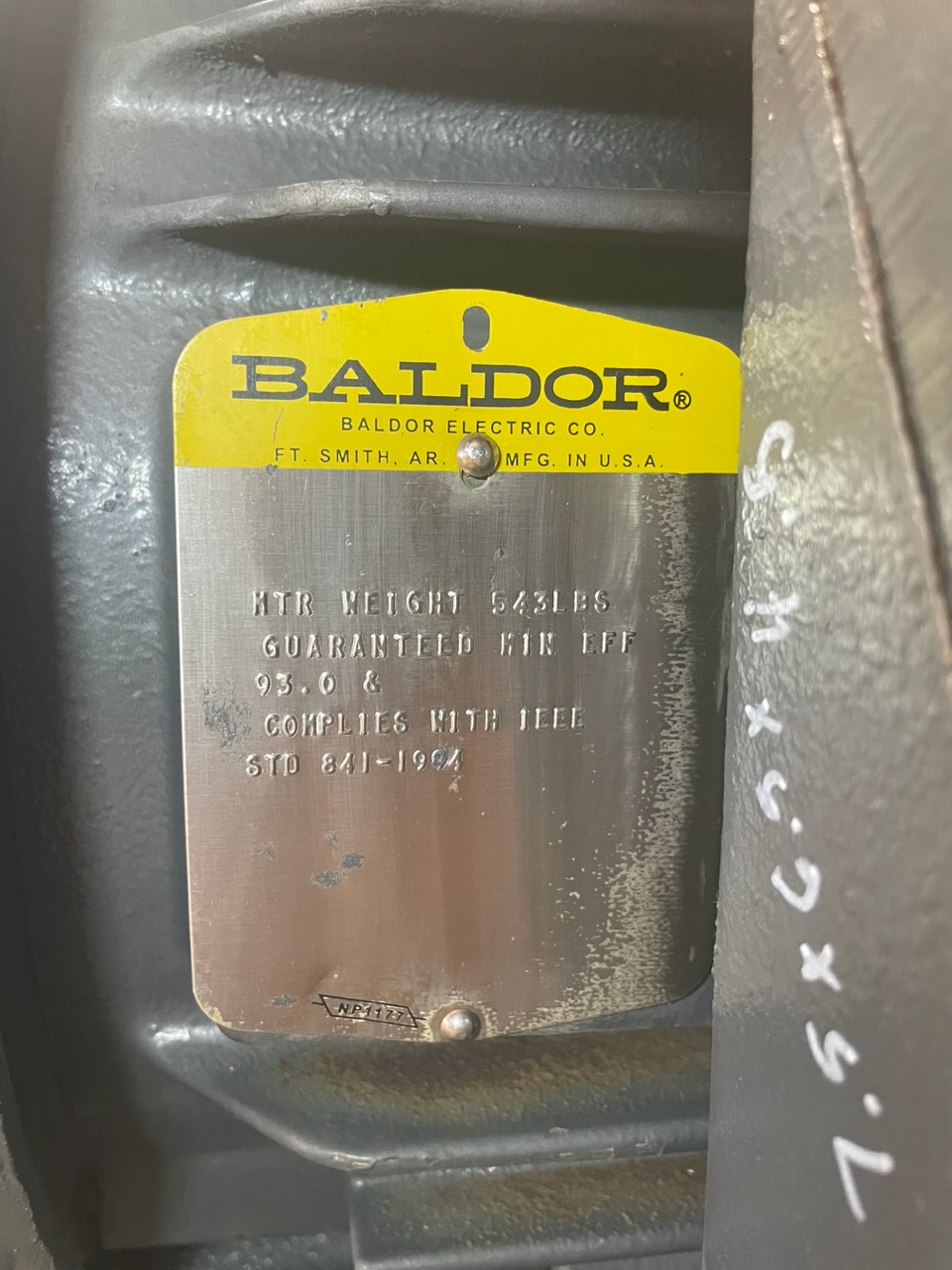 Baldor 30 HP 1800 RPM 286T Squirrel Cage Motors 89667