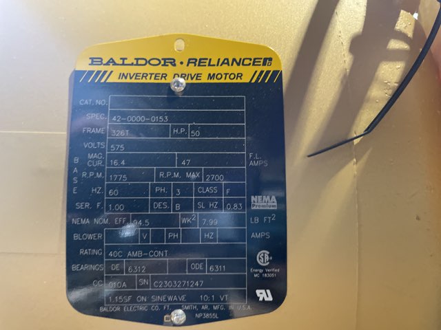 Baldor-Reliance 50 HP 1800 RPM 326T Squirrel Cage Motors 89880