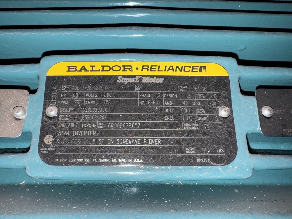 Baldor-Reliance 60 HP 1800 RPM 364TS Squirrel Cage Motors 89909