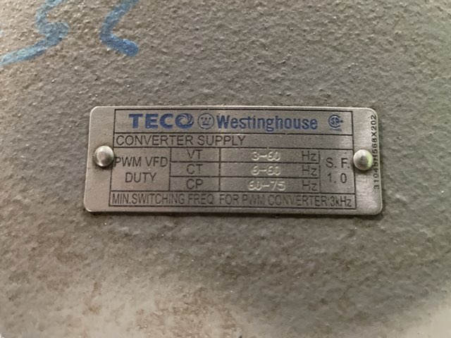 Teco Westinghouse 250 HP 1800 RPM 449T Squirrel Cage Motors 89998