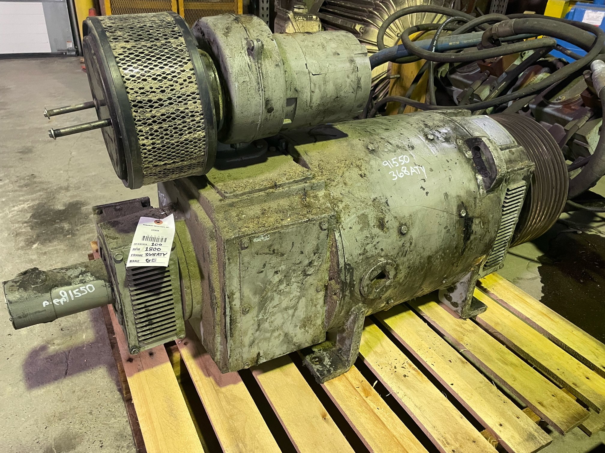 General Electric 100 HP 1750/2000 RPM 368AY DC Motors 91550