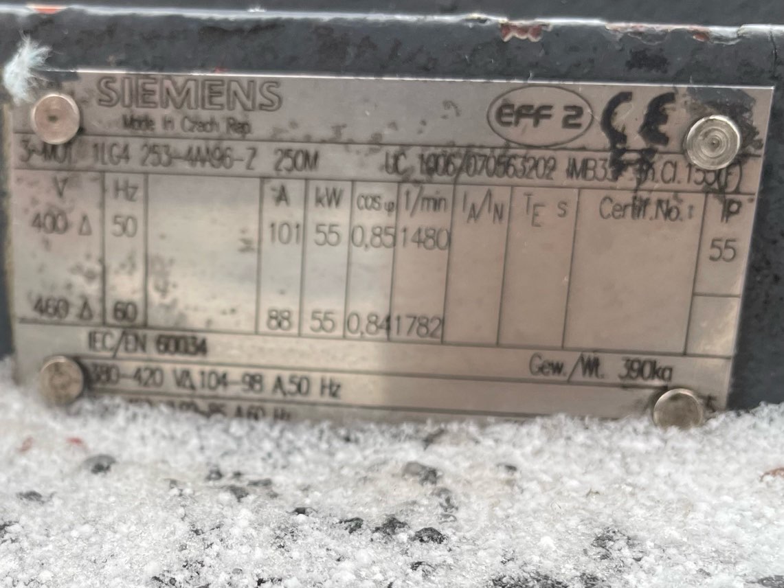 Siemens 75 HP 1800 RPM 250M Squirrel Cage Motors 91619