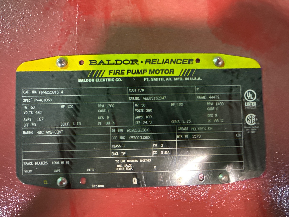 Baldor-Reliance 150 HP 1800 RPM 444TS Squirrel Cage Motors 91776