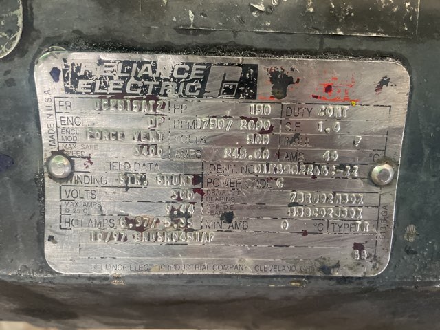 Reliance 150 HP 1750/2000 RPM UC2815ATZ DC Motors 91788