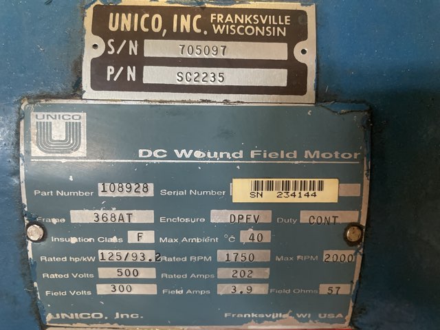 General Electric 125 HP 1750 RPM 368AT DC Motors 92034