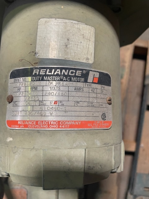 Reliance 25 HP 1750/1950 RPM B2510ATZ DC Motors H0957