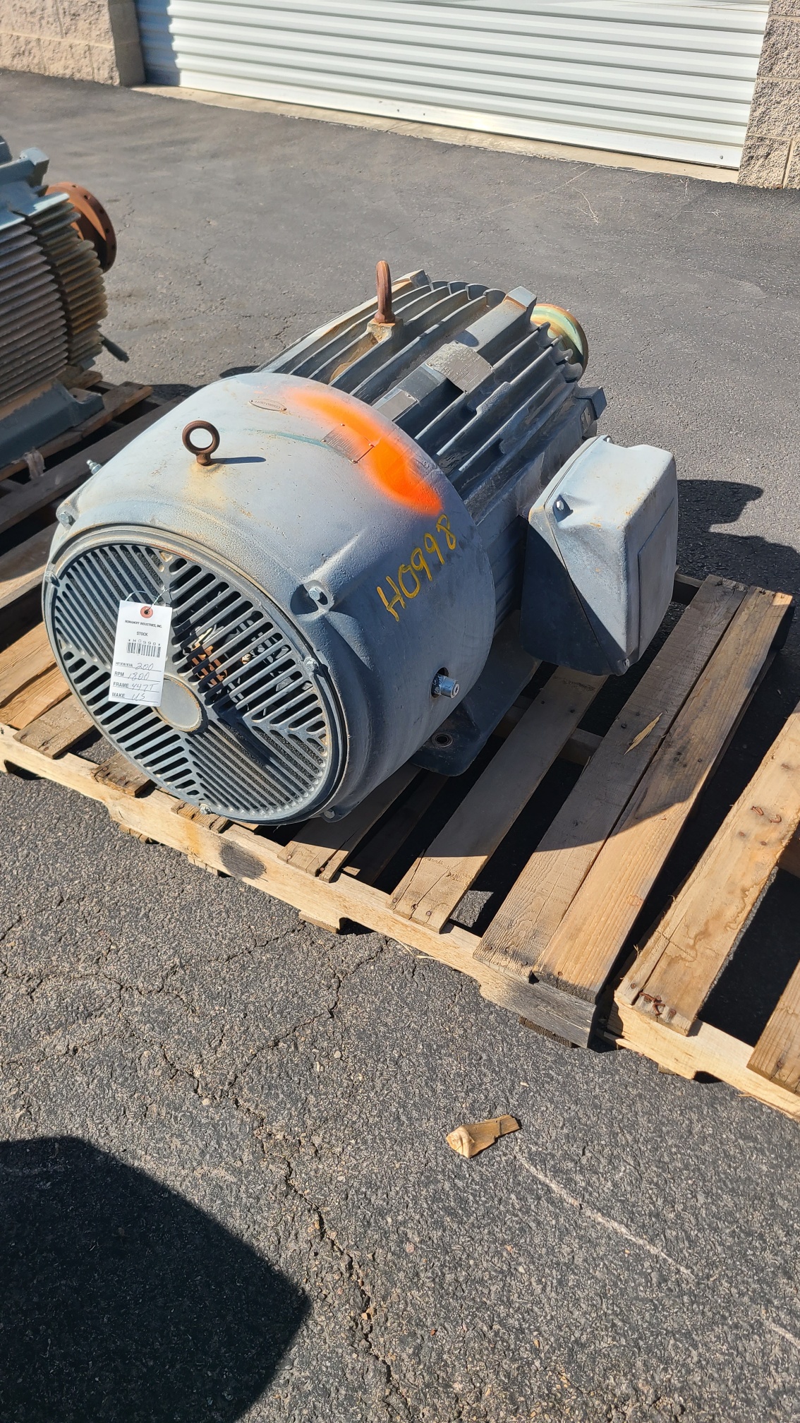 US Electric 200 HP 1800 RPM 447T Squirrel Cage Motors H0998