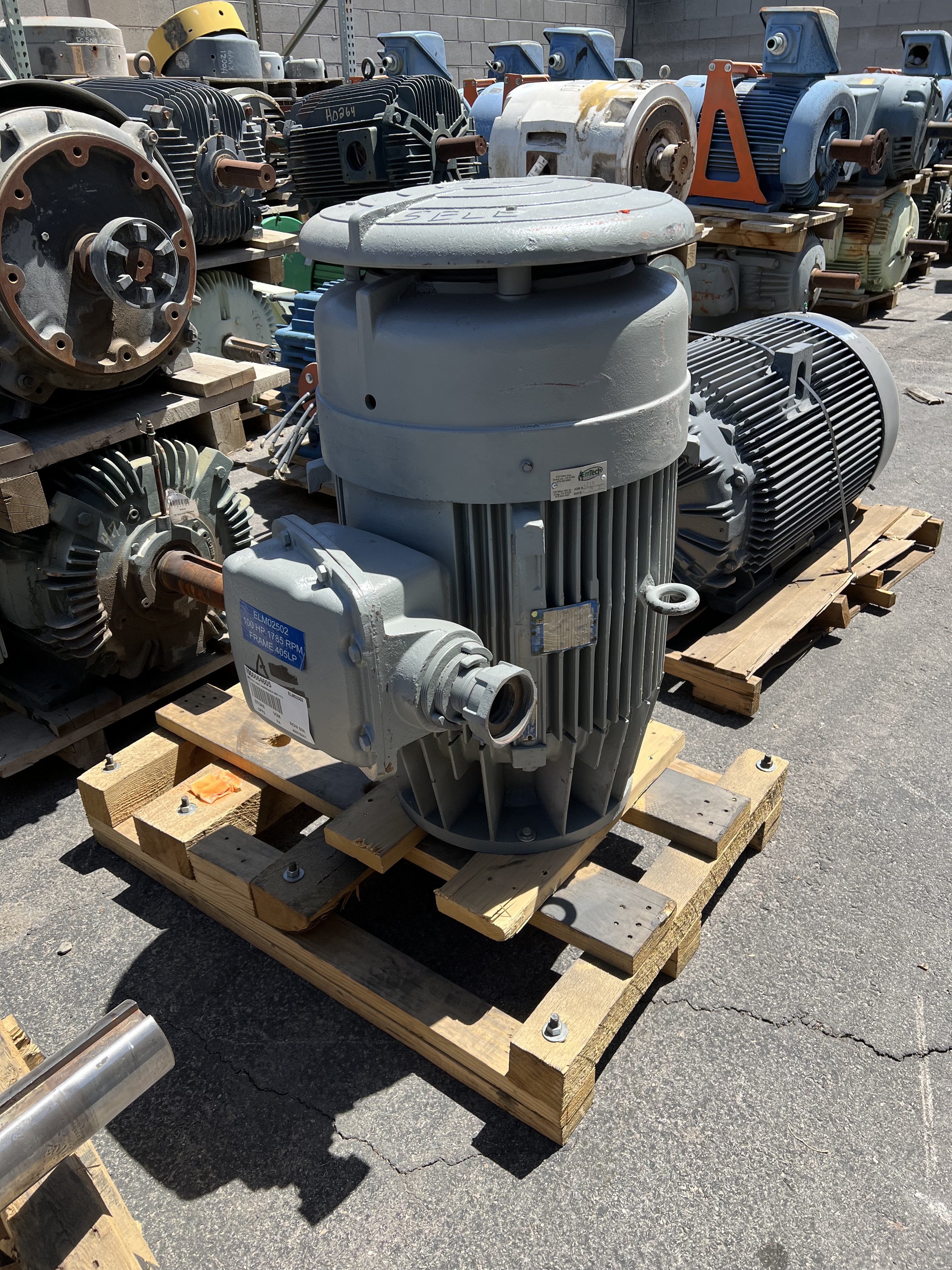 Louis-Allis 100 HP 1780 RPM 405LP Vertical Motors H1080