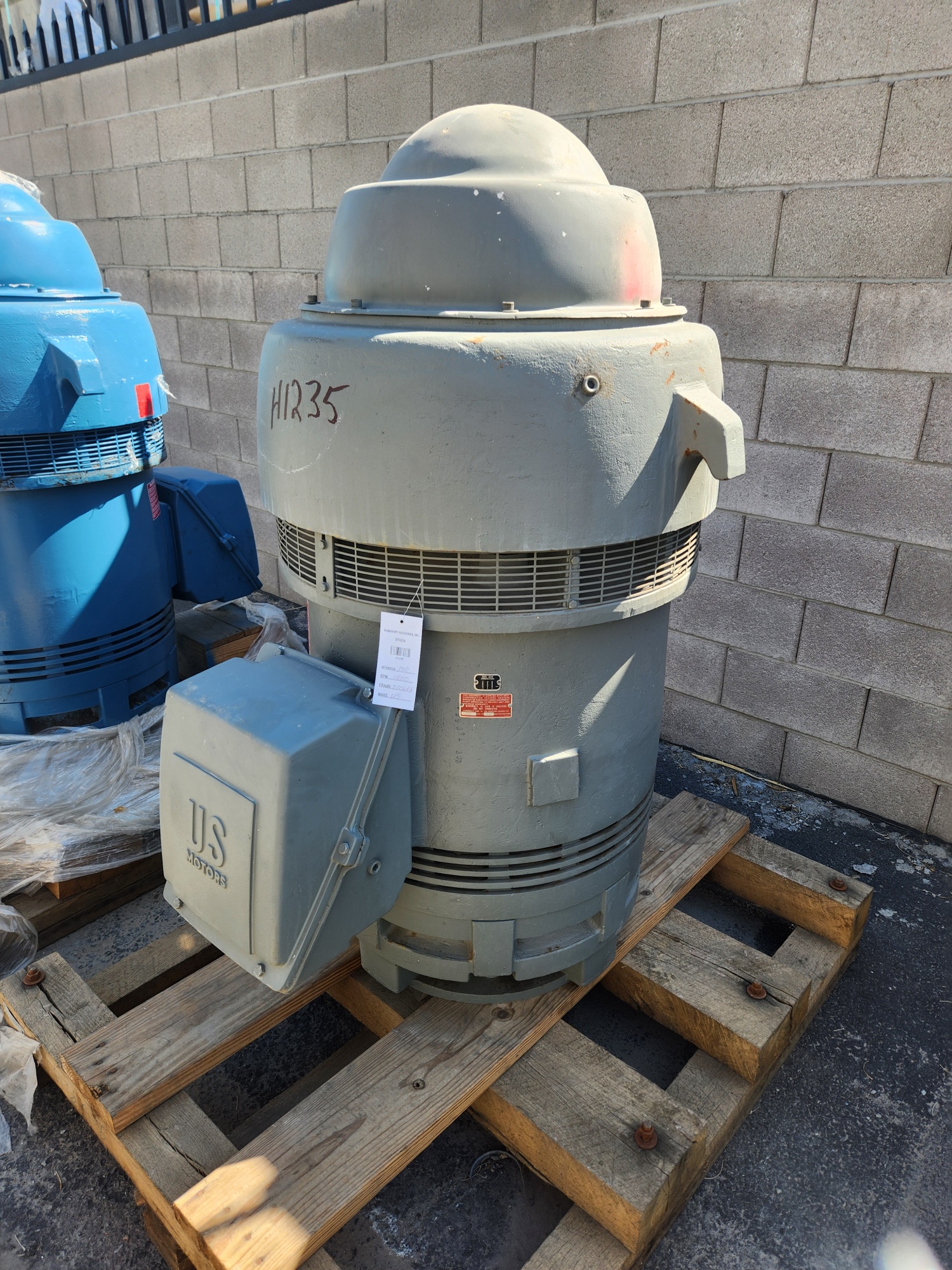 US Electric 300 HP 1777 RPM 5006PH Vertical Motors H1235