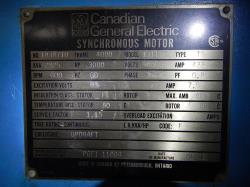 General Electric Canada 3000 HP 600 RPM 4000 Synchronous Motors 39809
