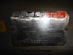 Reliance 20 HP 1150 RPM LC2812ATZ DC Motors 49437