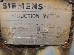 Siemens 500 HP 1200 RPM 5011 Squirrel Cage Motors 55028