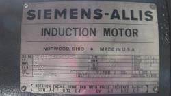 Siemens-Allis 200 HP 1200 RPM 503U Squirrel Cage Motors 55436