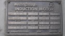 Westinghouse 2250 HP 3600 RPM 4B Squirrel Cage Motors 56267
