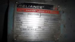 Reliance 450 HP 3600 RPM 5008DS Squirrel Cage Motors 60111