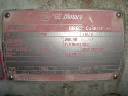 General Electric 5 HP 650/1600 RPM 288AT DC Motors 60551