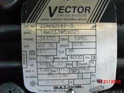 Baldor 60 HP 1800 RPM 364TC Squirrel Cage Motors 62852