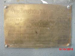 Westinghouse 250 HP 591 RPM 5809P36 Vertical Motors 63466