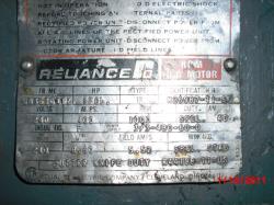 Reliance 100 HP 1000 RPM BB3610ATZ DC Motors 64401